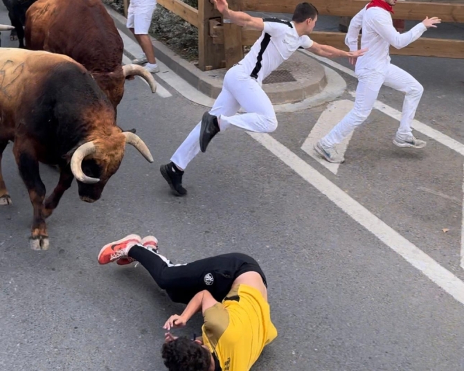 'Seis toros en solitario en un precioso segundo encierro de Ustarroz'